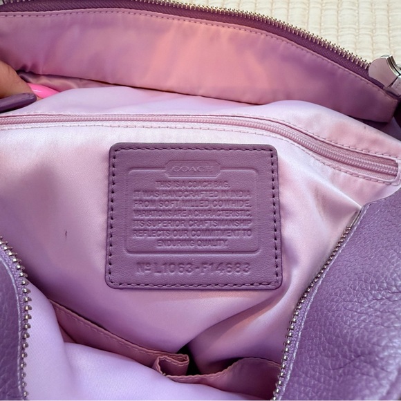 Coach Penelope Lavender Pebbled Leather Medium Women's Shoulder Bag L1063-F14683 - Picture 14 of 16